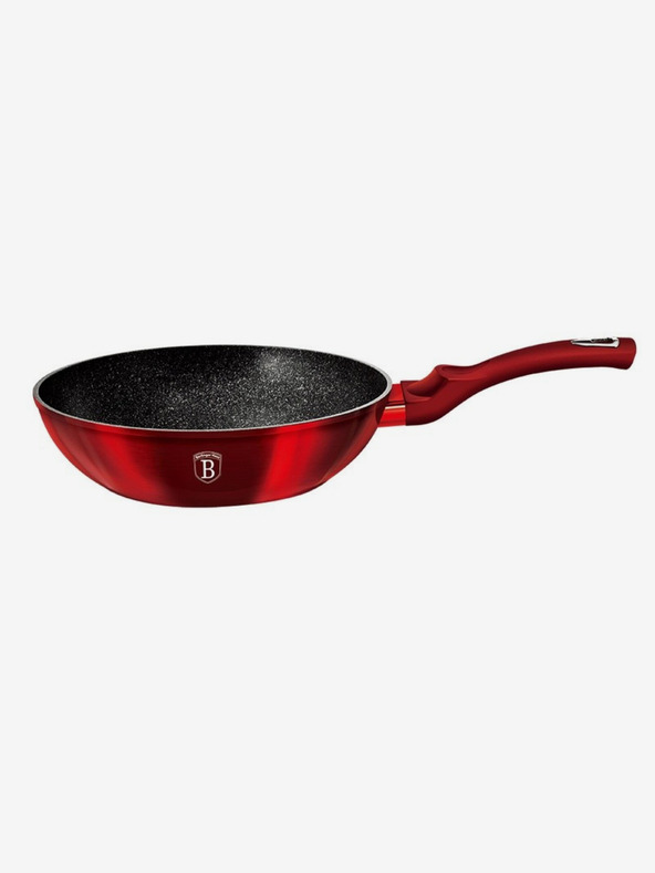 Berlingerhaus Wok serpenyő márvány felülettel 30 cm Burgundy Metallic Line BERLINGERHAUS