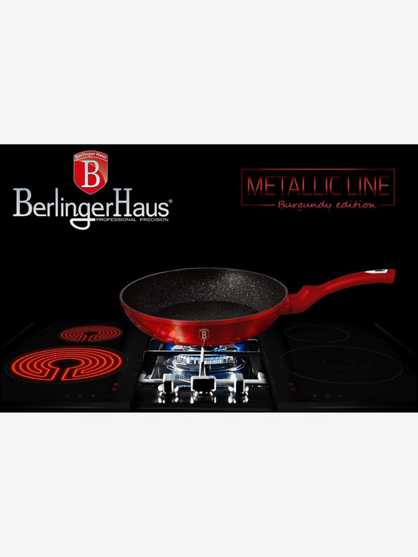 Berlingerhaus 20 cm-es márvány felületű serpenyő Burgundy Metallic Line BERLINGERHAUS