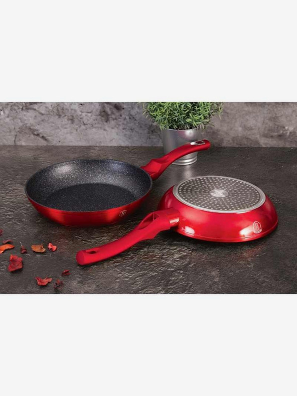 Berlingerhaus 20 cm-es márvány felületű serpenyő Burgundy Metallic Line BERLINGERHAUS