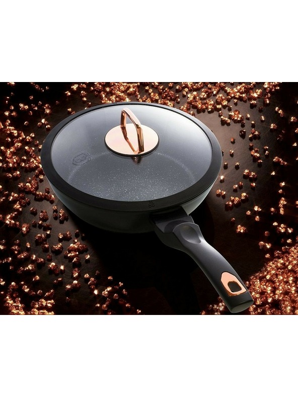 Berlingerhaus 24 cm-es mély serpenyő fedővel Black Rose Collection BERLINGERHAUS