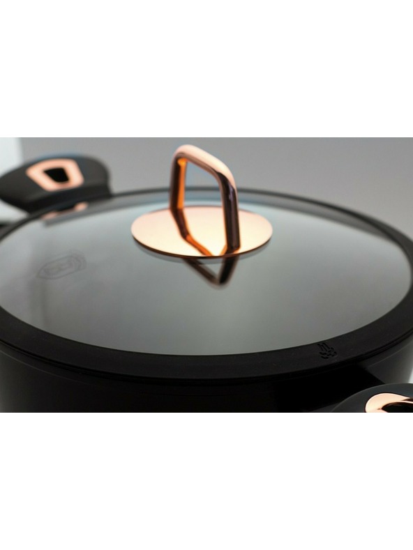 Berlingerhaus 24 cm-es mély serpenyő fedővel Black Rose Collection BERLINGERHAUS