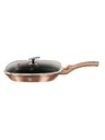 Berlingerhaus 28 cm-es márvány felületű grillserpenyő fedővel Rosegold Metallic Line BERLINGERHAUS