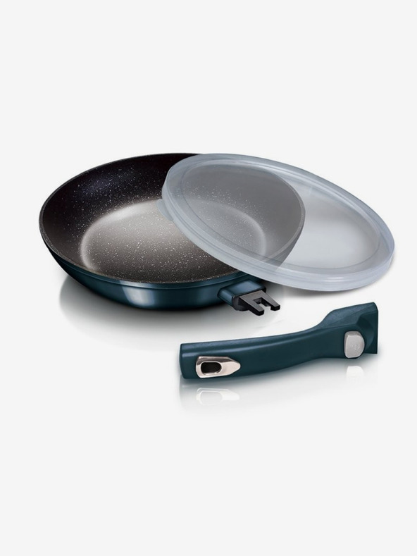Berlingerhaus Grillserpenyő levehető fogantyúval + fedővel 24 cm BERLINGERHAUS Metallic Line Aquamarine Edition