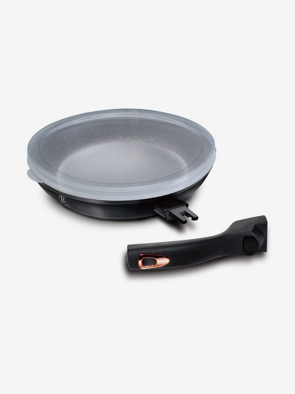 Berlingerhaus Serpenyő levehető fogantyúval + fedéllel 24 cm Black Rose Collection BERLINGERHAUS