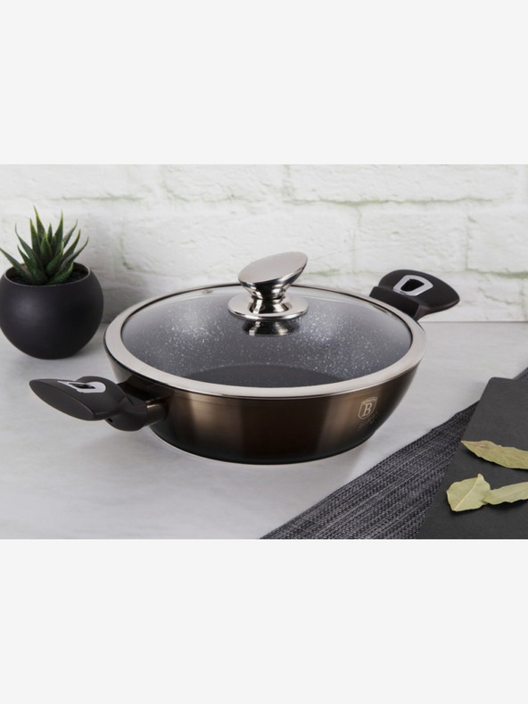 Berlingerhaus Mély serpenyő fedővel 24 cm Shiny Black Collection BERLINGERHAUS