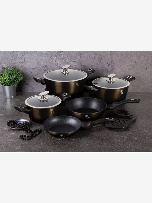 Berlingerhaus Grillserpenyő márvány felülettel BERLINGERHAUS Shiny Black Collection