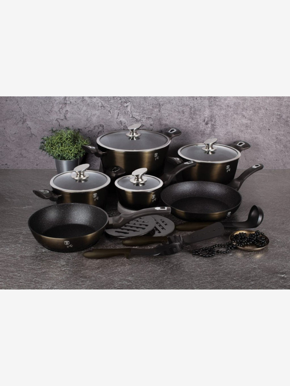 Berlingerhaus Grillserpenyő márvány felülettel BERLINGERHAUS Shiny Black Collection