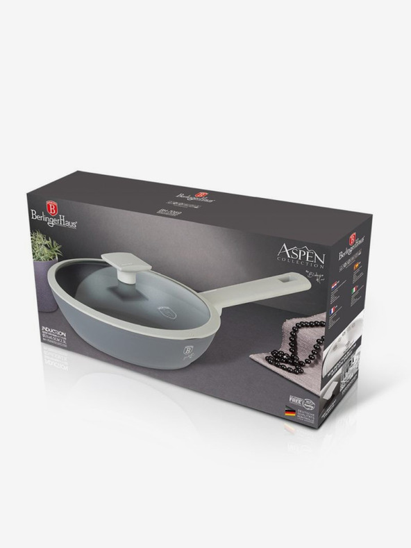 Berlingerhaus Mély serpenyő fedővel, titánium felülettel 24 cm Aspen Collection BERLINGERHAUS