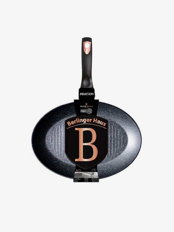 Berlingerhaus Hal- és steak serpenyő márványozott felülettel 35 cm Black Rose Collection BERLINGERHAUS