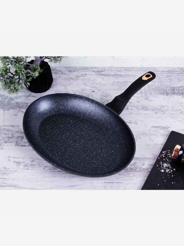 Berlingerhaus Hal- és steak serpenyő márványozott felülettel 35 cm Black Rose Collection BERLINGERHAUS