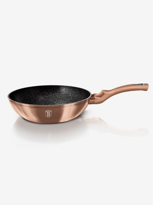 Berlingerhaus Wok serpenyő márvány felülettel BERLINGERHAUS Rosegold Metallic Line (28 cm)