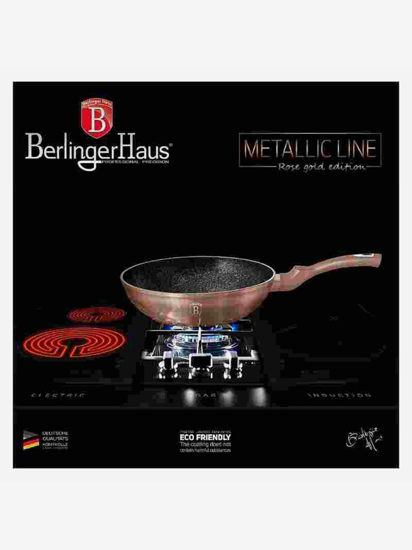 Berlingerhaus Wok serpenyő márvány felülettel BERLINGERHAUS Rosegold Metallic Line (28 cm)