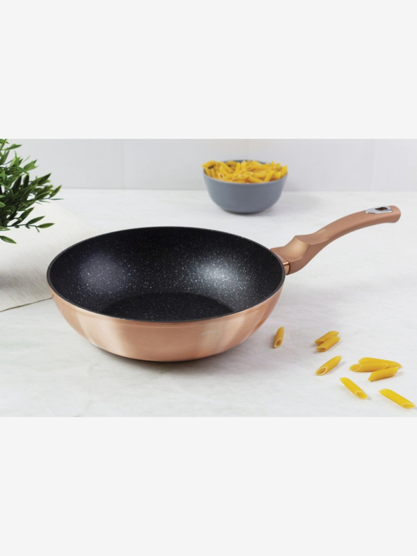 Berlingerhaus Wok serpenyő márvány felülettel BERLINGERHAUS Rosegold Metallic Line (28 cm)