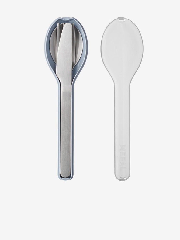 Mepal Utazási rozsdamentes acél evőeszközkészlet ezüst és világoskék Ellipse színben