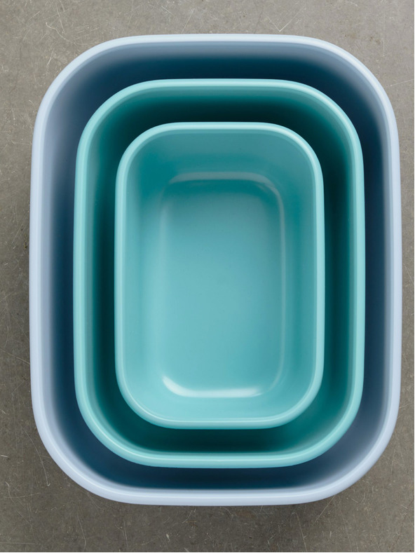 Mepal Világoskék Mepal Cirqula Rectangular háromrészes tálkaszett (500 + 1000 + 2000 ml)