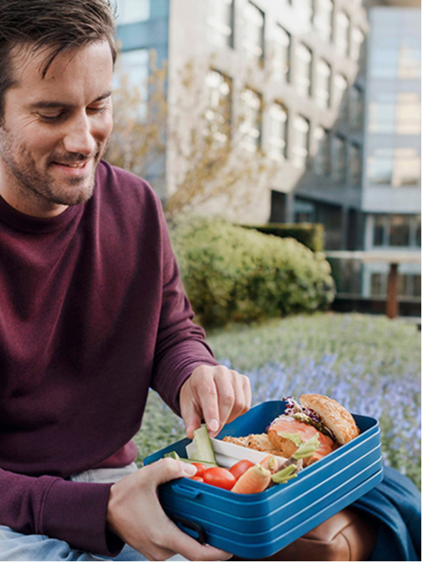 Mepal Kék uzsonna doboz Mepal Take a brake