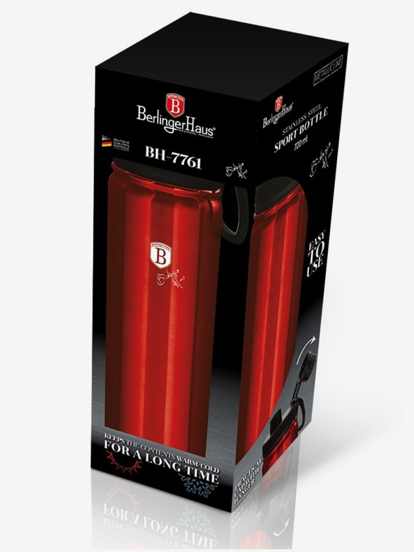 Berlingerhaus Sport palack rozsdamentes acélból 0,72 l BERLINGERHAUS Burgundy Metallic Line