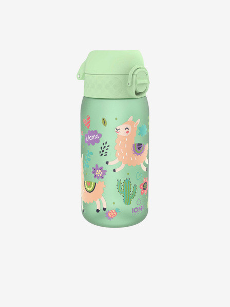 ION8 Világoszöld mintás Ion8 Leak Proof palack Llamas (350 ml)