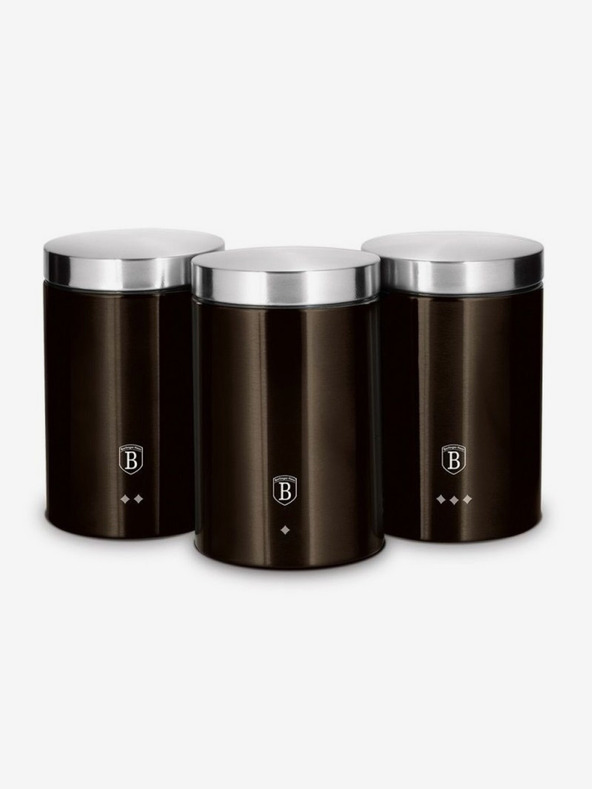 Berlingerhaus BERLINGERHAUS Shiny Black Collection három darabos ételtartó edény készlet