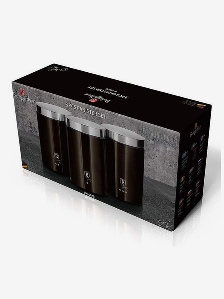 Berlingerhaus BERLINGERHAUS Shiny Black Collection három darabos ételtartó edény készlet
