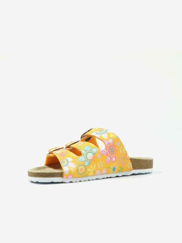 Richter Narancssárga, virágos, lányos Richter papucs