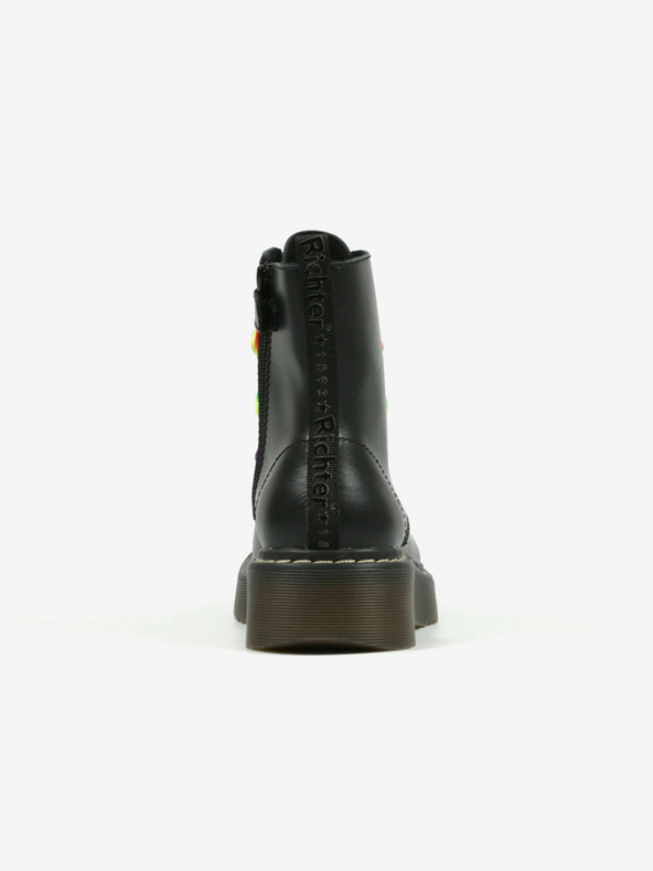 Richter Fekete lány bőr bokacsizma Richter