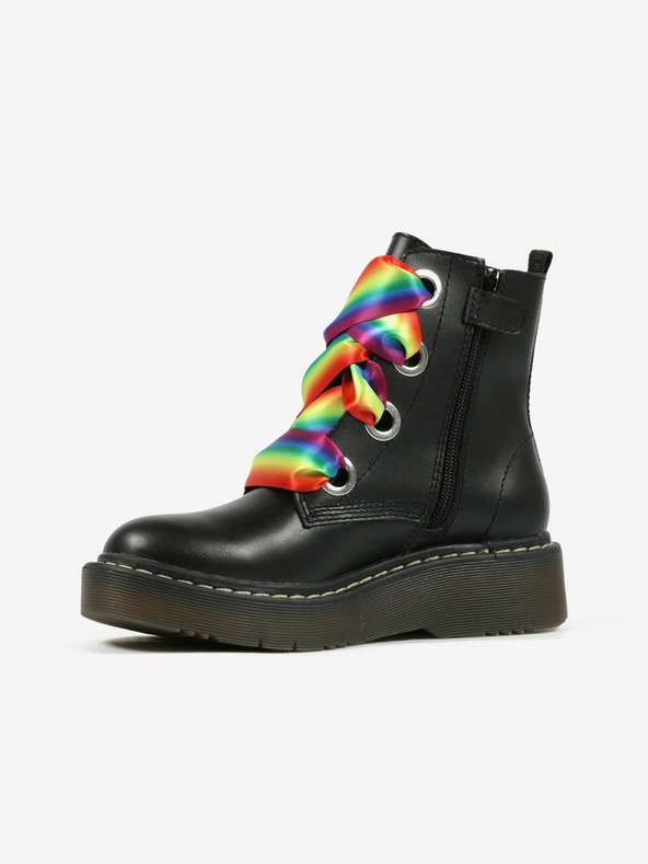 Richter Fekete lány bőr bokacsizma Richter