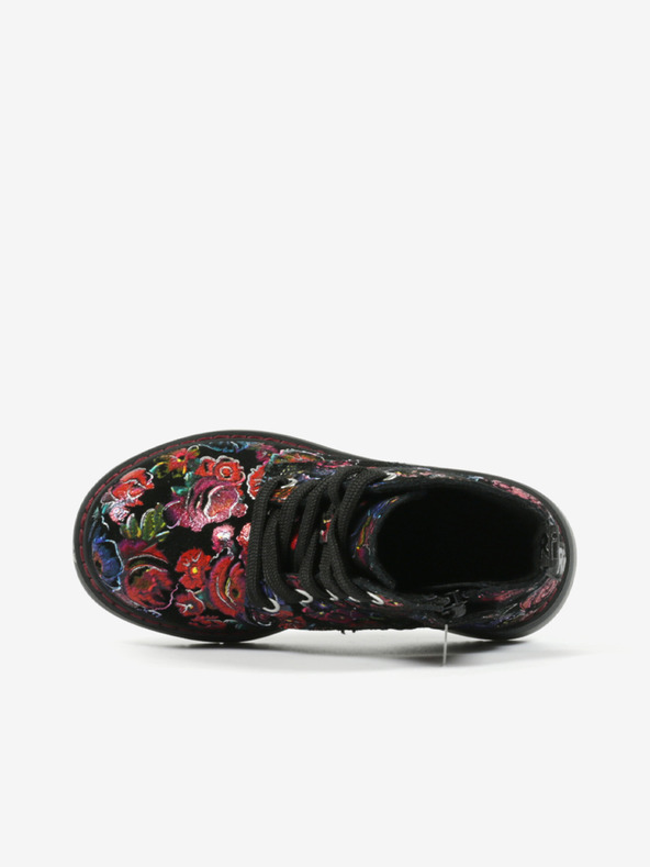 Richter Fekete lányok virágos bokacsizma Richter