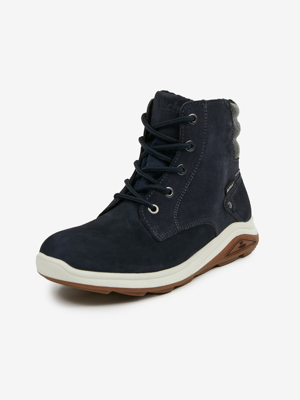 Richter Sötétkék fiú bokacsizma bőr téli csizma Richter