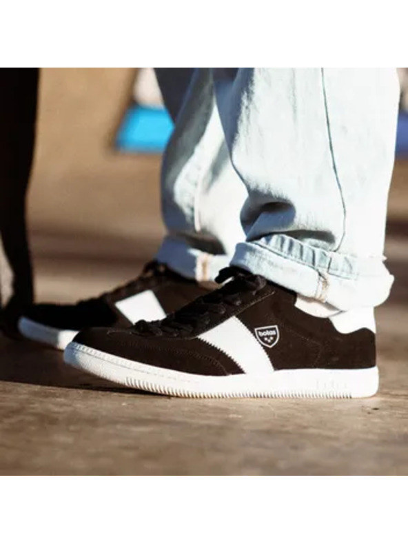 BOTAS *** Férfi bőr tornacipő / edzőcipő fekete-fehér Botas Iconic