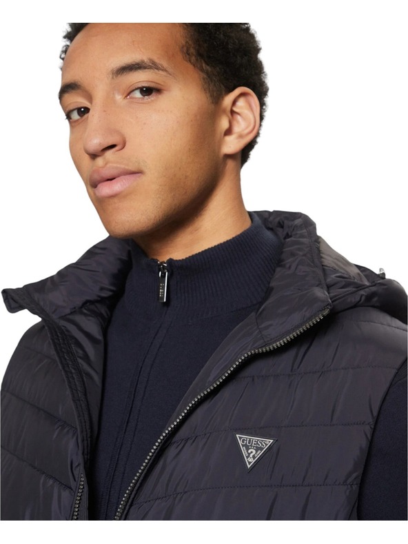 Guess Jeans Férfi kék kapucnis mellény Guess jeans