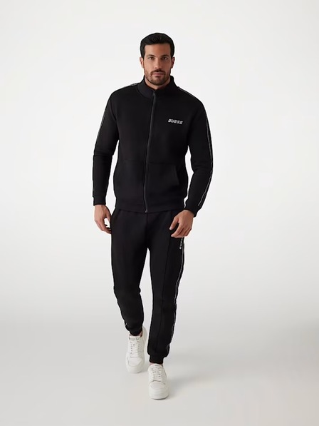 Guess Jeans Férfi fekete pulóver oldalső logóval Guess jeans