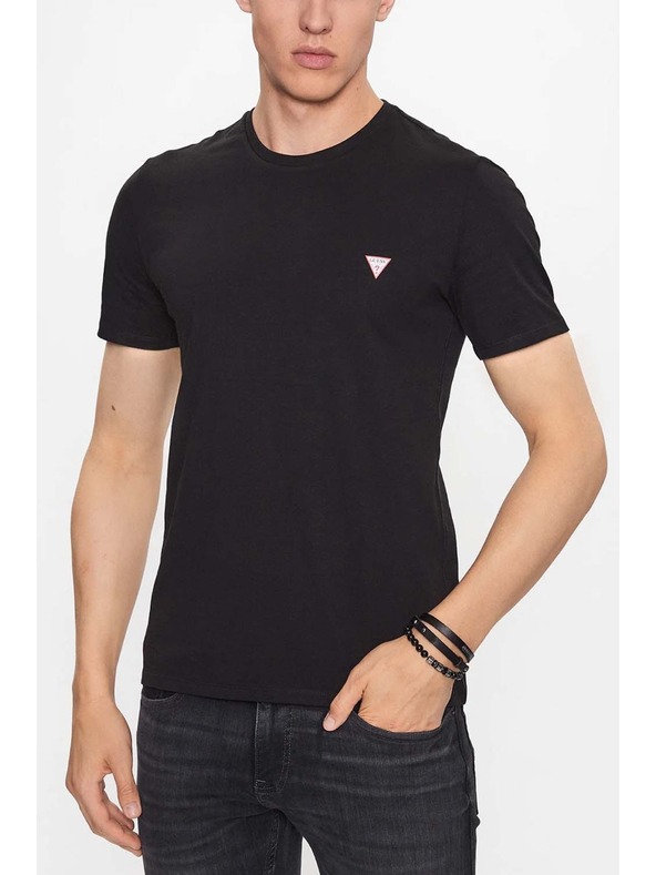 Guess Jeans Férfi fekete slim fit póló Core jblk Guess jeans