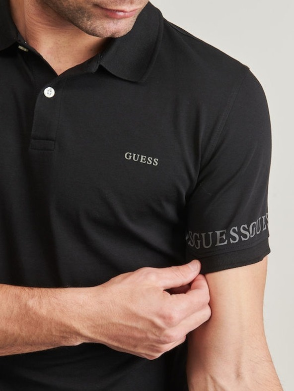 Guess Jeans Férfi fekete polo póló Nolan Guess jeans
