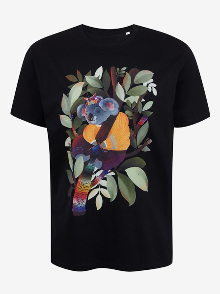 DOBRO Fekete férfi póló Zoot DOBRO nyomattal. Koala