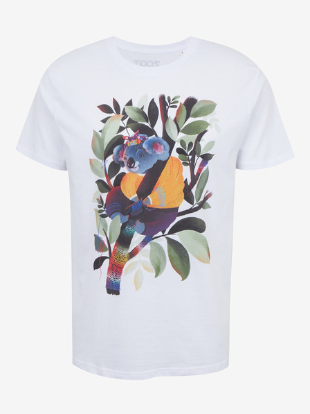 DOBRO Fehér férfi póló Zoot DOBRO nyomattal. Koala