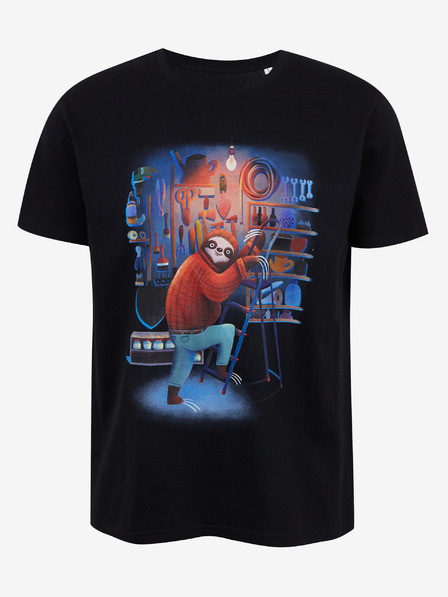 DOBRO Fekete férfi póló Zoot DOBRO nyomattal. Lajhár