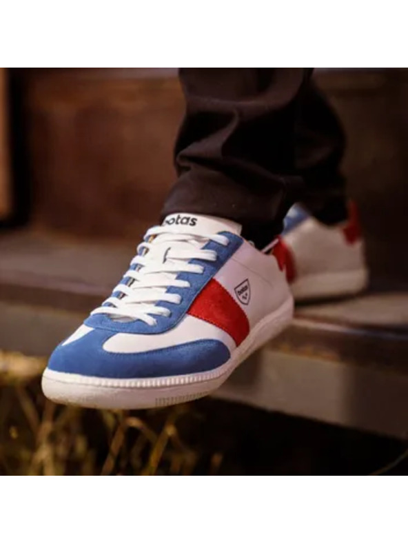 BOTAS *** Botas Iconic Tricolor női bőr tornacipő / edzőcipő fehér-kék-piros