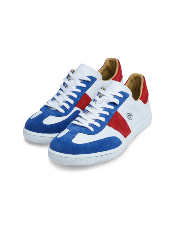 BOTAS *** Botas Iconic Tricolor női bőr tornacipő / edzőcipő fehér-kék-piros