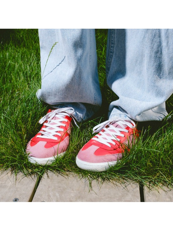 BOTAS *** Botas Iconic Nagano 98 női bőr tornacipő / edzőcipő piros-rózsaszín