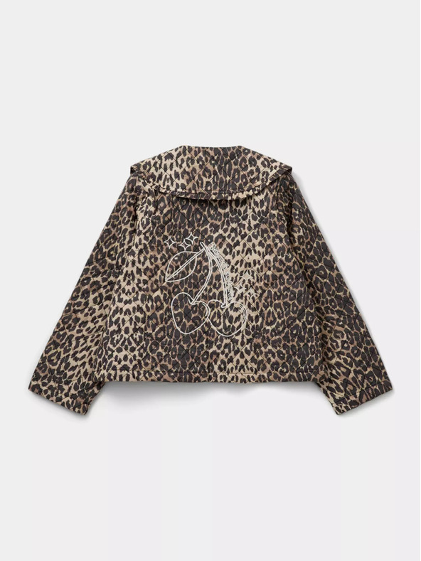 Sofie Schnoor Bézs és barna női leopárdmintás kabát Sofie Schnoor