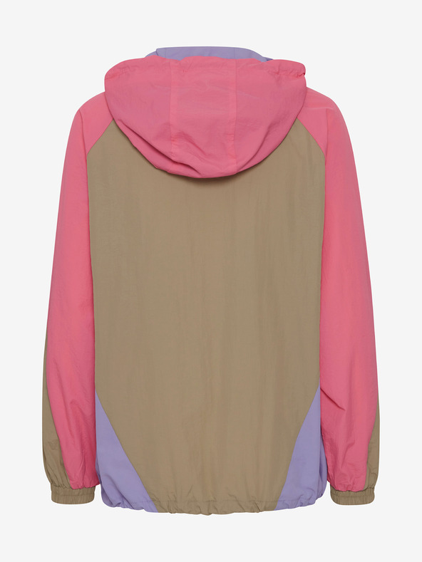 The Jogg Concept Bézs és rózsaszínű női könnyű zerge dzseki The Jogg Concept