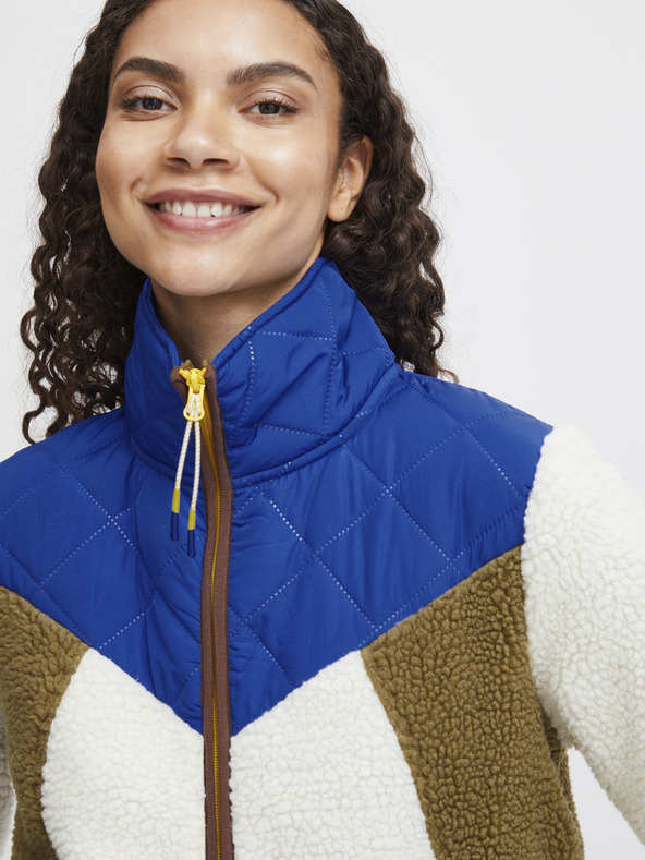 The Jogg Concept Krémszínű és kék női kabát The Jogg Concept