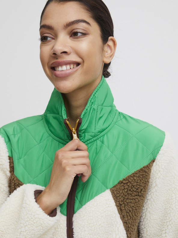 The Jogg Concept Krém és zöld női kabát The Jogg Concept