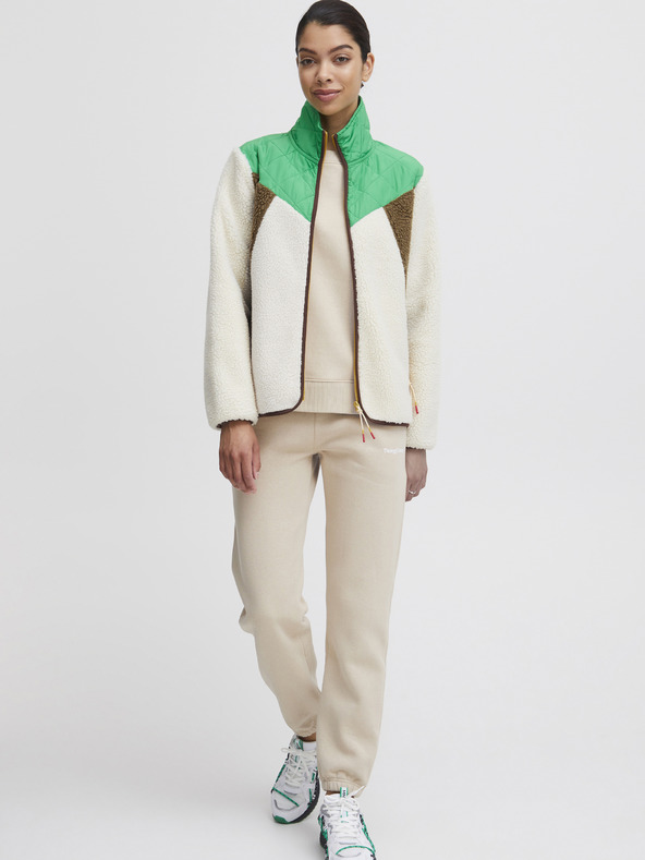 The Jogg Concept Krém és zöld női kabát The Jogg Concept