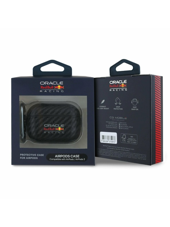 Oracle Red Bull Racing Red Bull PU Karbon Tok AirPods Pro 2 Fekete
