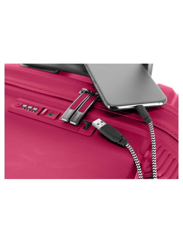 IMPACKT IMPACKT IP1 S utazóbőrönd Flóra rózsaszín
