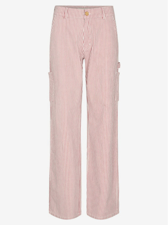 Sofie Schnoor Fehér és piros női csíkos buggyos nadrág Sofie Schnoor