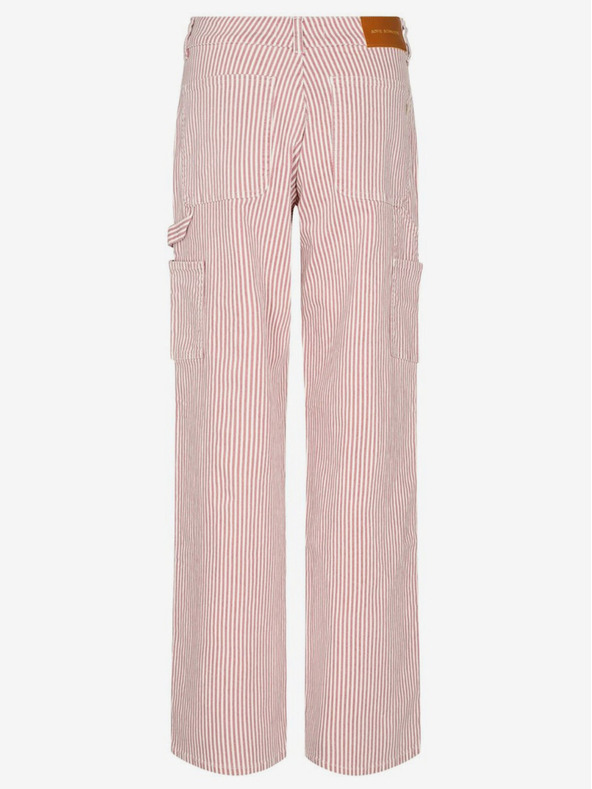 Sofie Schnoor Fehér és piros női csíkos buggyos nadrág Sofie Schnoor