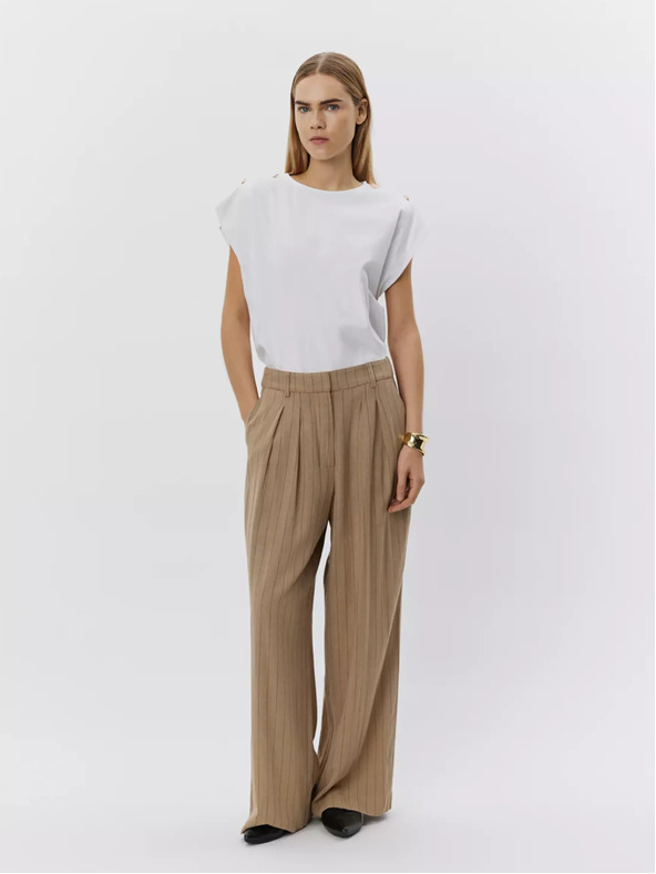 Sofie Schnoor Barna női csíkos nadrág Sofie Schnoor